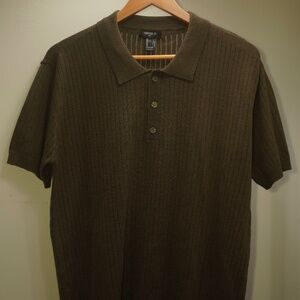 Pointelle Knit Polo Shirt